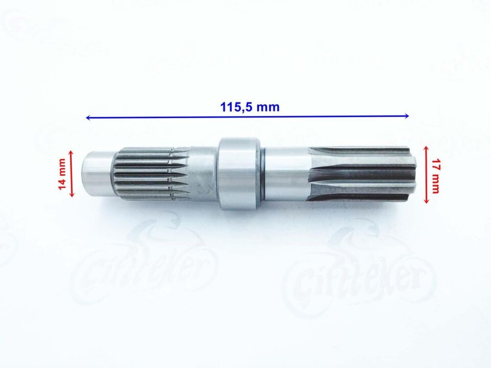Scooter Şanzıman Çıkış Mili Cg Uyumlu 115,5 Mm 6 Kanallı Öm