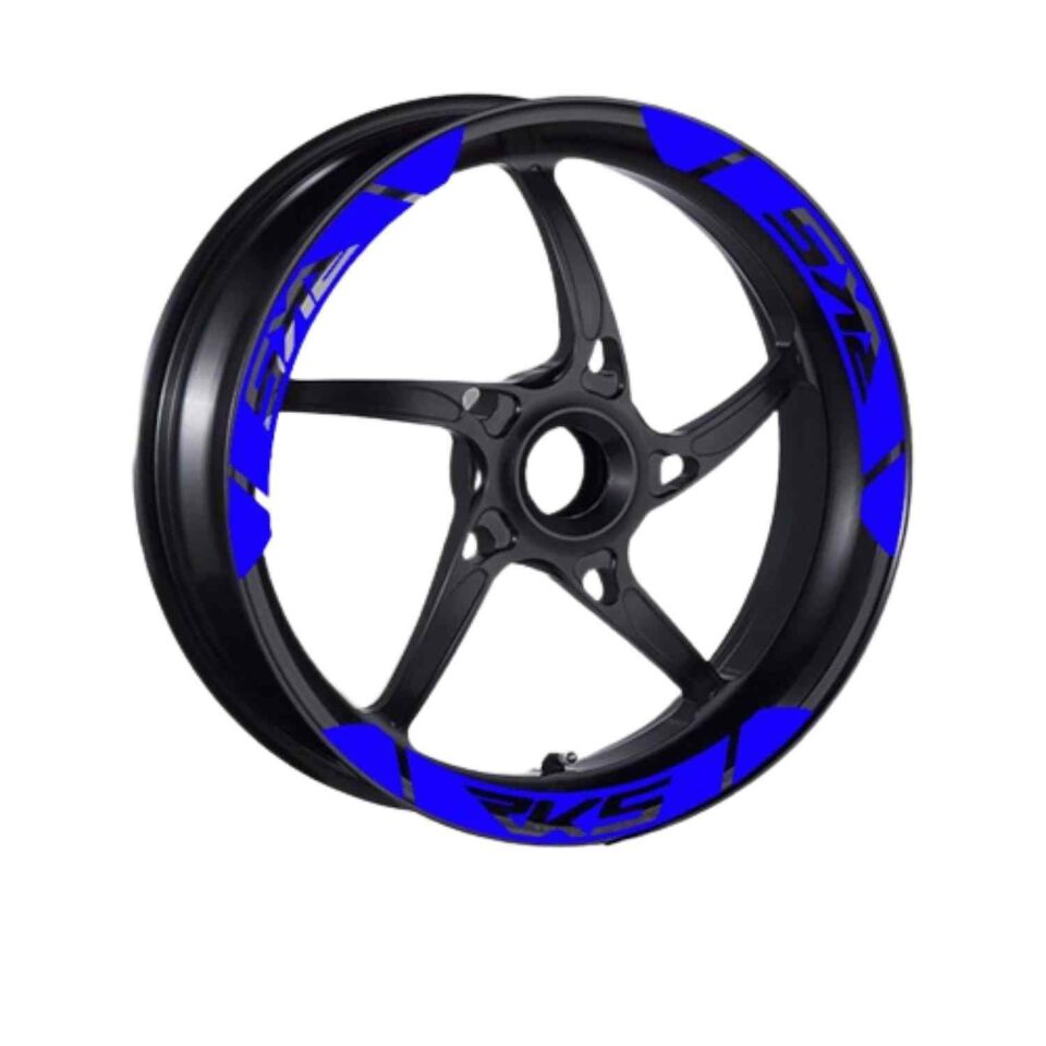 Rks Uyumlu Mavi Geniş 1 Set Jant Şeridi