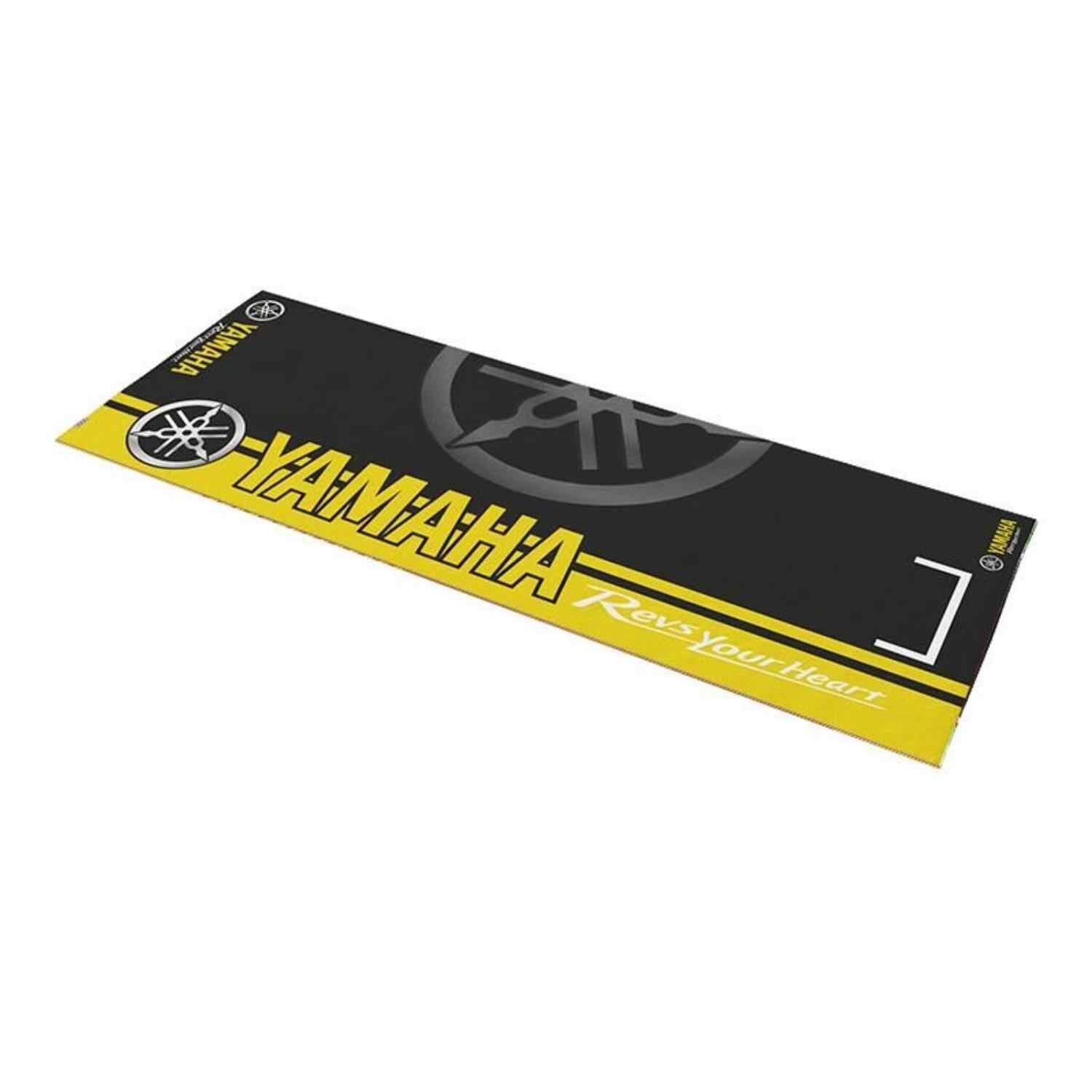 Yamaha Uyumlu Sarı Desenli 80 X 220 Cm Kaydırmaz Motosiklet Halısı