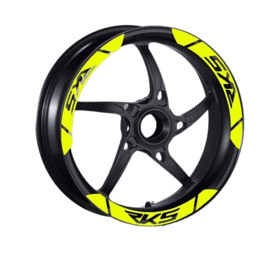 Rks Uyumlu Flo Sarı Geniş 1 Set Jant Şeridi