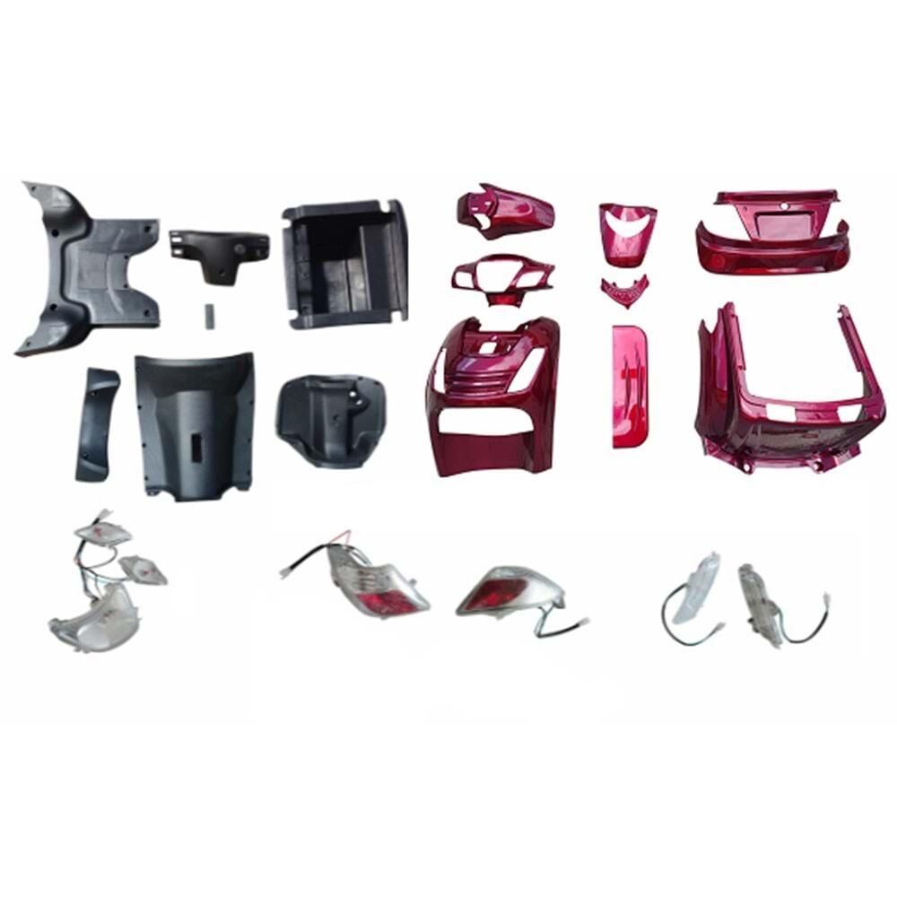 Yuki Kaporta Seti Tek Koltuk Kırmızı Üç Tekerli E-Bisiklet/Midilli/Falcon