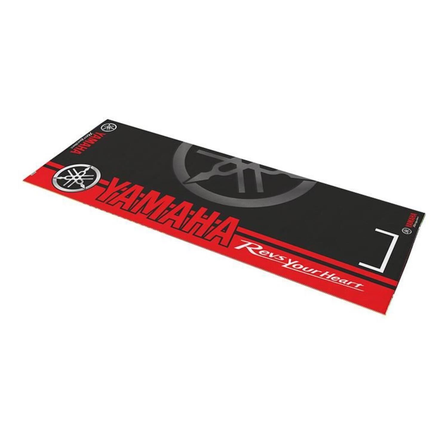 Yamaha Uyumlu Kırmızı Desenli 80 X 220 Cm Kaydırmaz Motosiklet Halısı