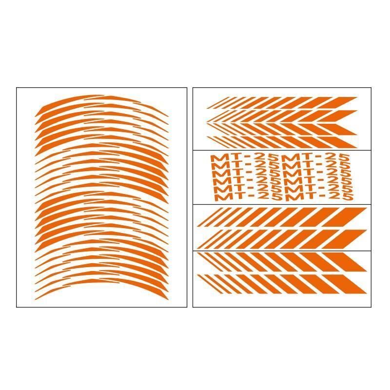 Yamaha Florasan Turuncu Mt-25 Uyumlu Racıng 1 Set Jant Şeridi