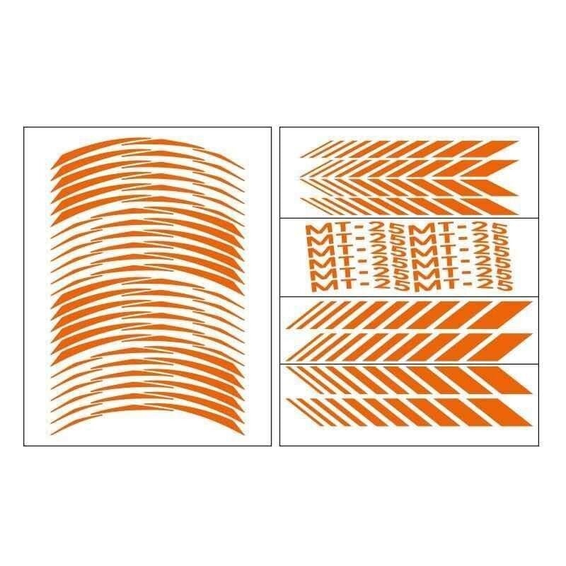 Yamaha Florasan Turuncu Mt-25 Uyumlu Racıng 1 Set Jant Şeridi