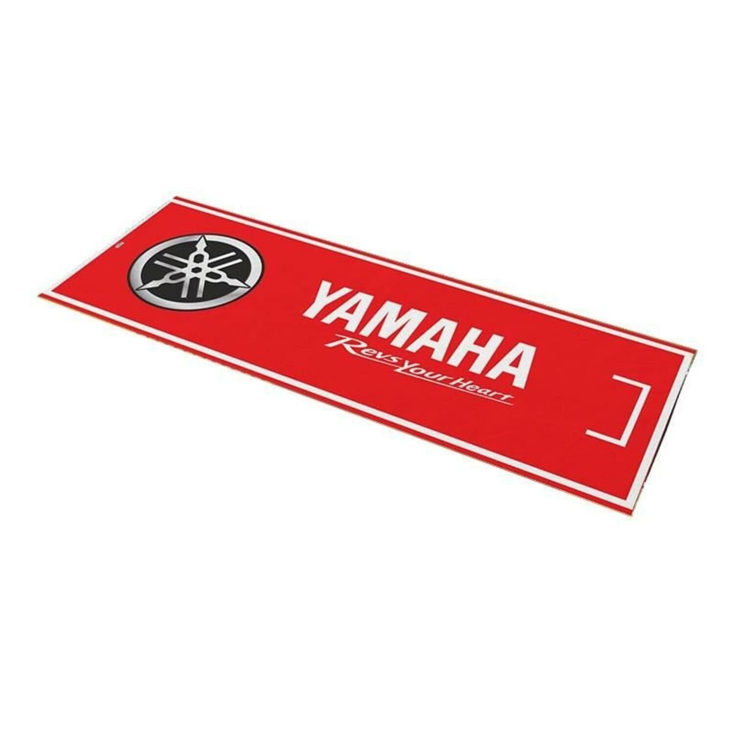 Yamaha Uyumlu Kırmızı Desenli 80 X 220 Cm Kaydırmaz Motosiklet Halısı