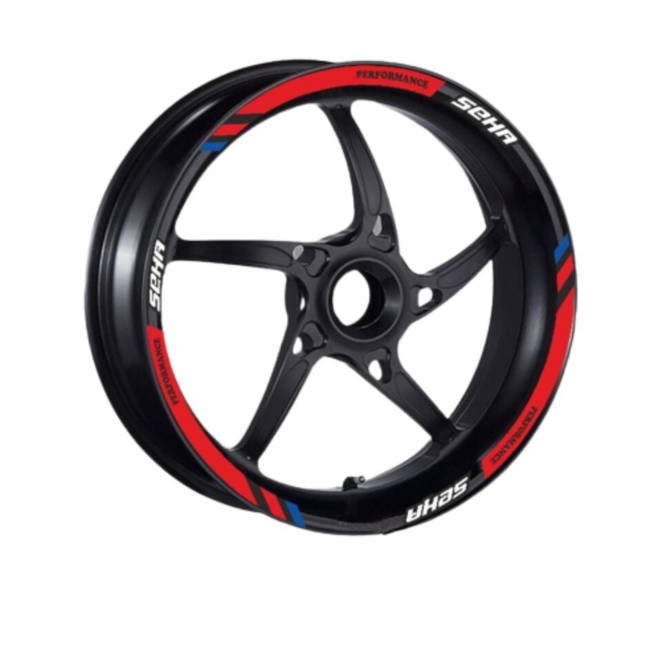 Kanuni Seha 150 2022 - 2024 Uyumlu 1 Set Jant Şeridi Kırmızı