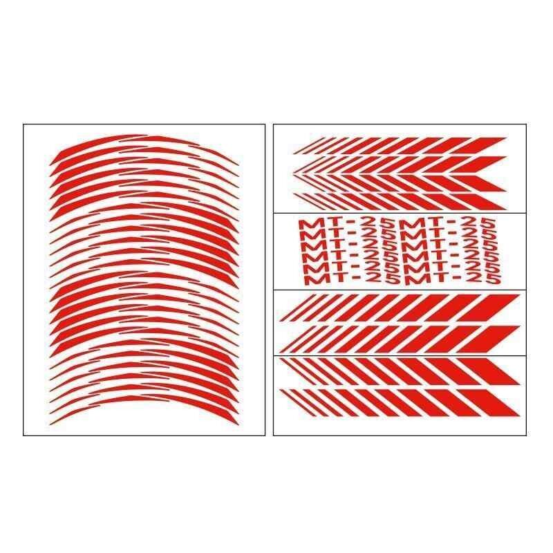 Yamaha Florasan Kırmızı Mt-25 Uyumlu Racıng 1 Set Jant Şeridi