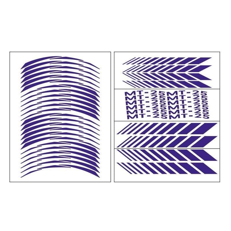 Yamaha Reflektör Mavi Mt-25 Uyumlu Racıng 1 Set Jant Şeridi