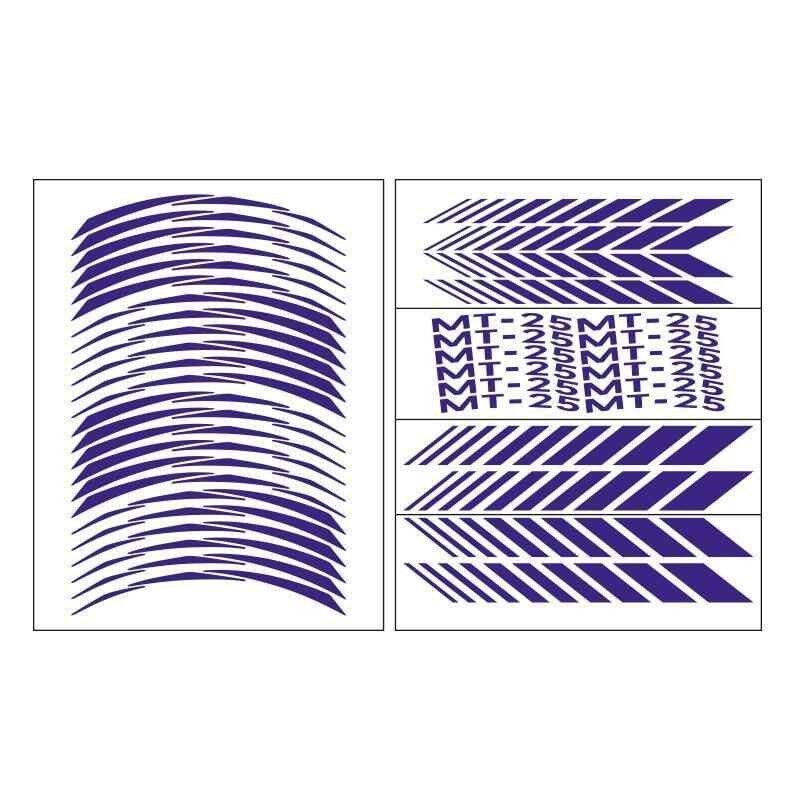 Yamaha Reflektör Mavi Mt-25 Uyumlu Racıng 1 Set Jant Şeridi