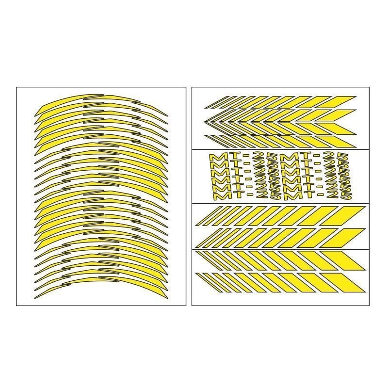 Yamaha Reflektör Sarı Mt-25 Uyumlu Racıng 1 Set Jant Şeridi