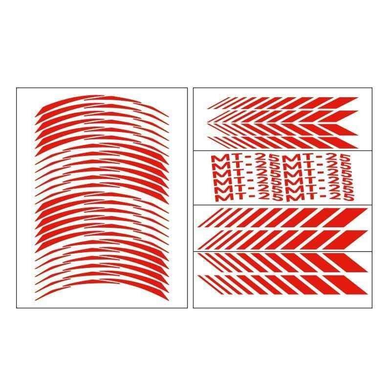 Yamaha Reflektör Kırmızı Mt-25 Uyumlu Racıng 1 Set Jant Şeridi