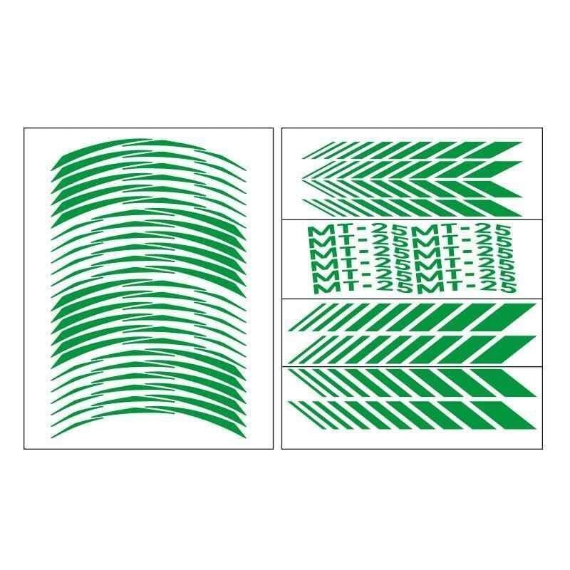 Yamaha Reflektör Yeşil Mt-25 Uyumlu Racıng 1 Set Jant Şeridi