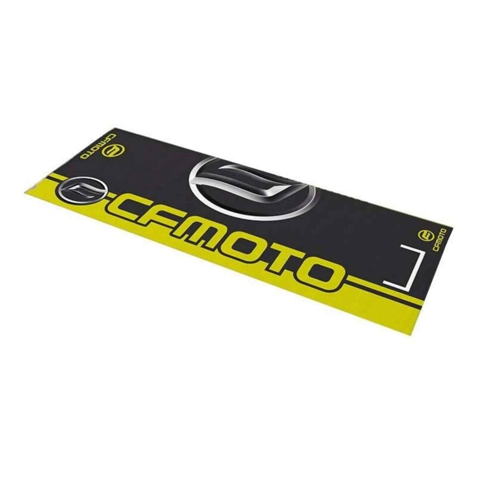 Cf Moto Uyumlu Sarı Desenli 80 X 220 Cm Kaydırmaz Motosiklet Halısı
