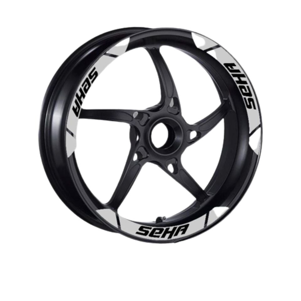 Kanuni Seha 150 2022 - 2024 Uyumlu Geniş 1 Set Jant Şeridi Beyaz