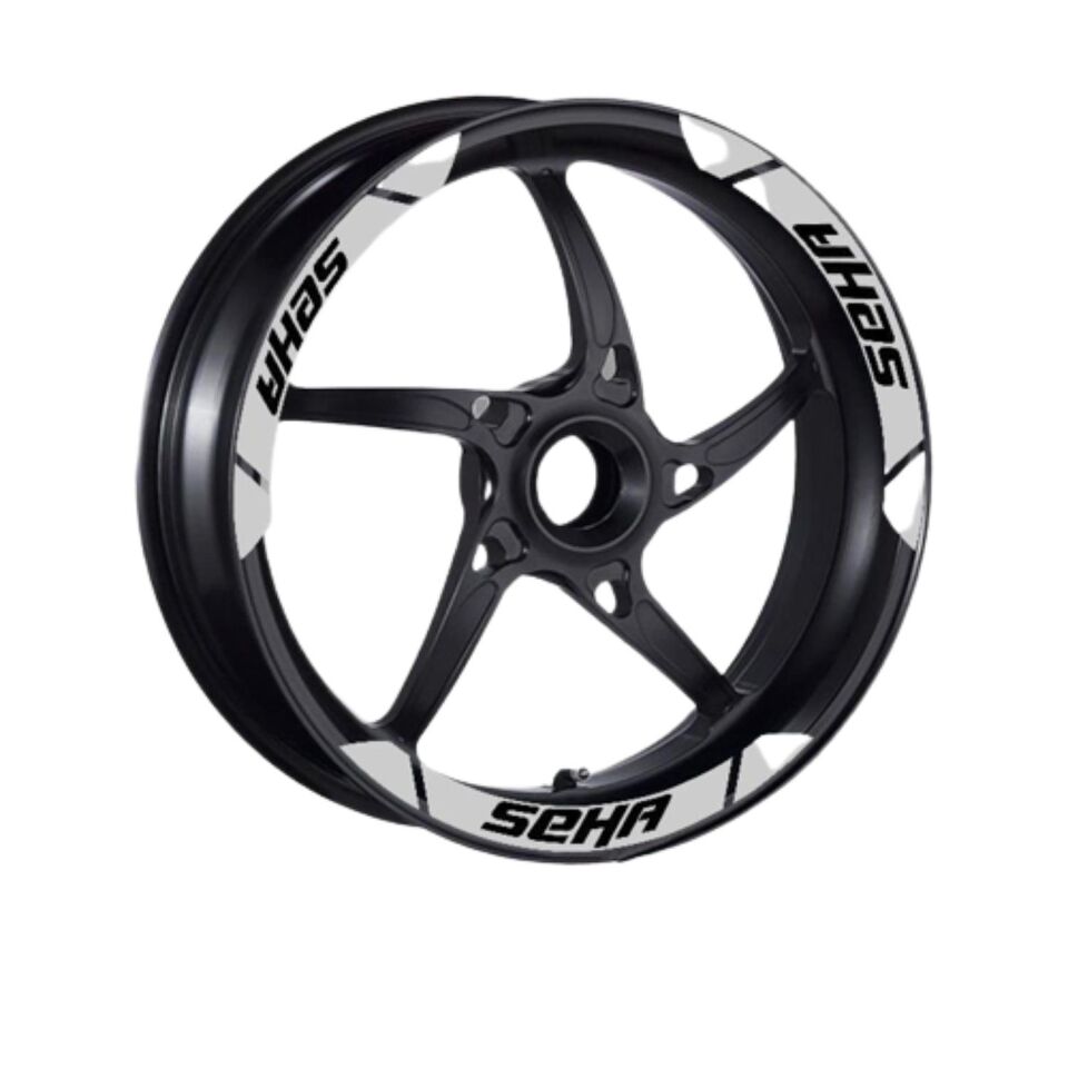 Kanuni Seha 150 2022 - 2024 Uyumlu Geniş 1 Set Jant Şeridi Beyaz