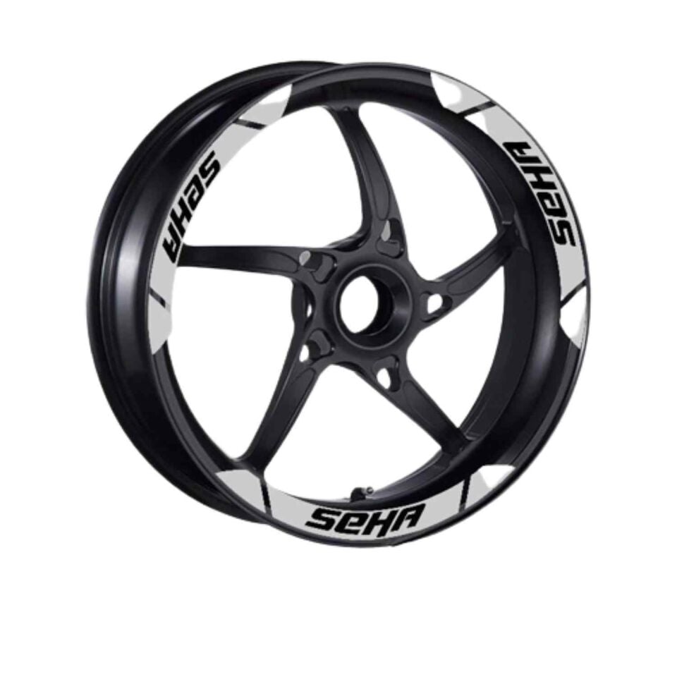 Kanuni Seha 150 2022 - 2024 Uyumlu Geniş 1 Set Jant Şeridi Beyaz