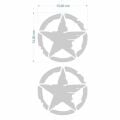 Skm Army Yıldız 13 X 13 Cm Gri Sticker 2 Li