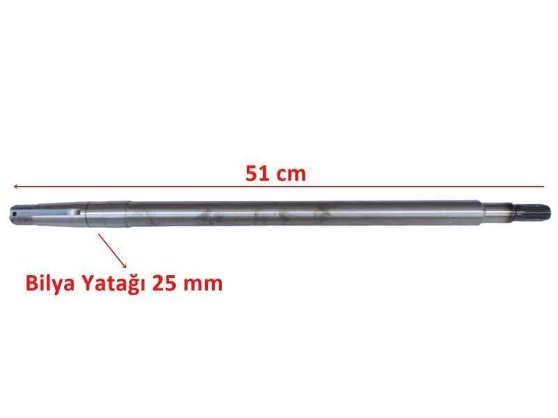 E-Yük Arabası Arka Aks 16 Freze 51 Cm İth