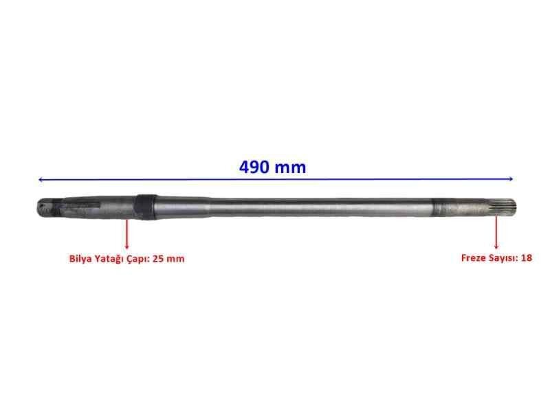 E-Yük Arabası Stmax Gf 700 Aks 490 Mm Bilya Yatağı 25 18 Freze Öm