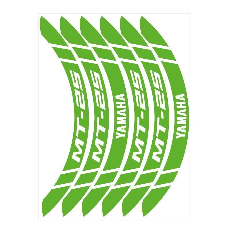 Yamaha Florasan Yeşil Geniş Mt-25 Uyumlu 1 Set Jant Şeridi