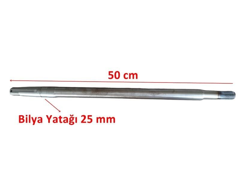 E-Yük Arabası Arka Aks 18 Freze 50 Cm İth