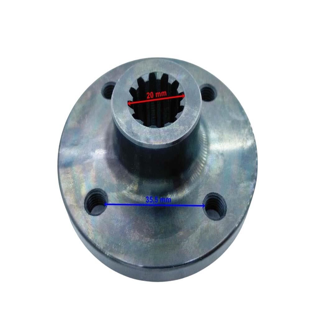 Kar Motoru Arka Disk Flanşı 12 Freze İç 20 Mm Boy 32 Mm 4 Delikli Öm