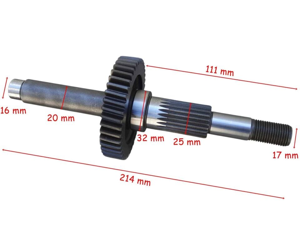 Atv Md150 Hd-X Vlc Şanzıman Çıkış Mili Ve Dişlisi 43T 214 Mm Öm