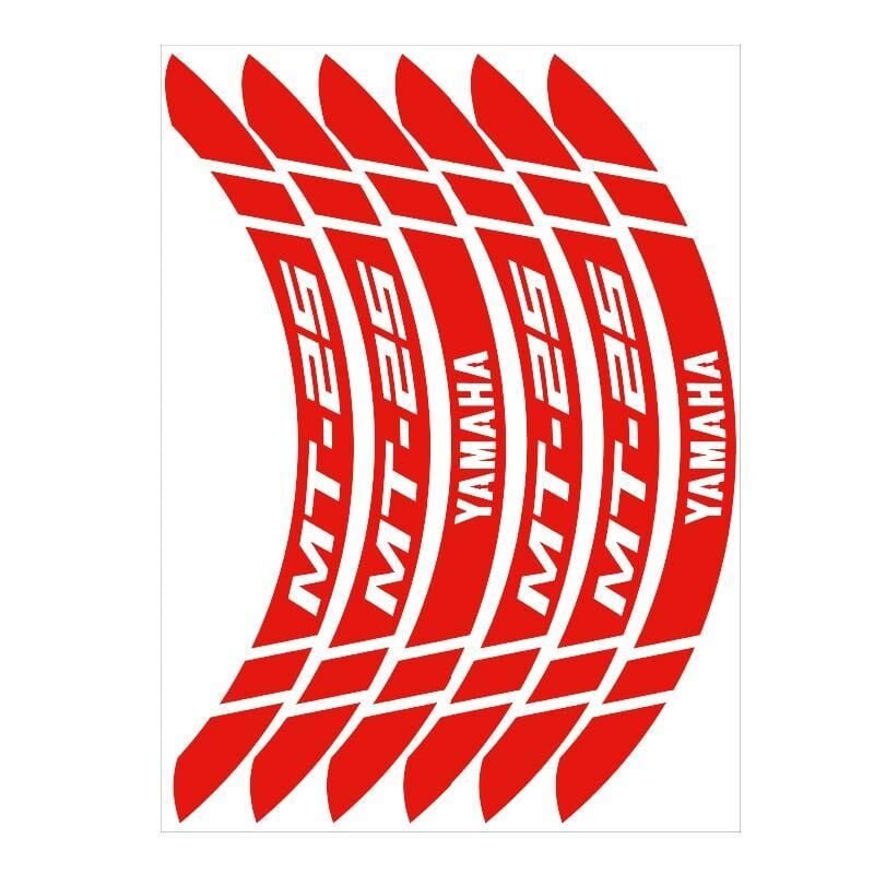 Yamaha Reflektör Kırmızı Geniş Mt-25 Uyumlu 1 Set Jant Şeridi