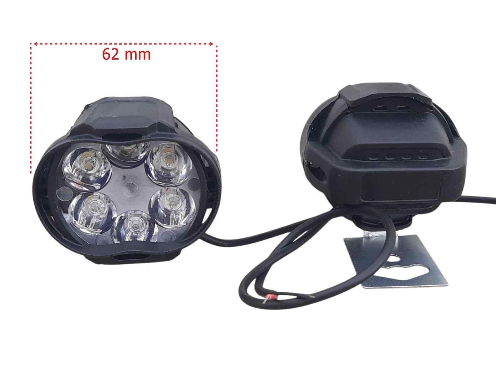 Sis Lambası Yuvarlak 6 Ledli Çakar-Düz 2 Li