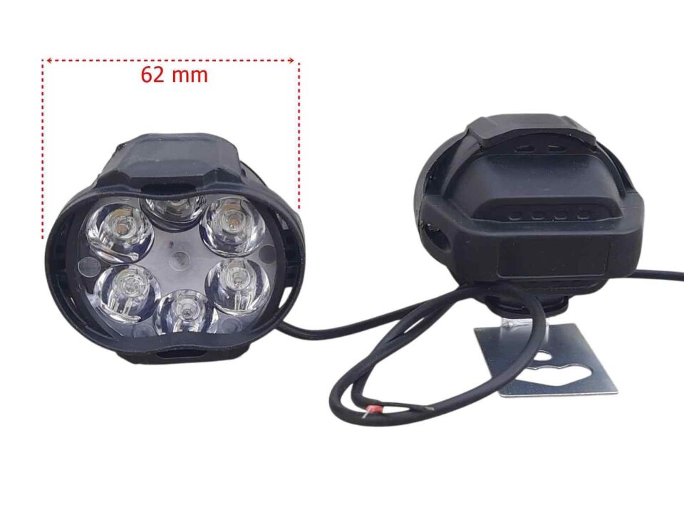 Sis Lambası Yuvarlak 6 Ledli Çakar-Düz 2 Li