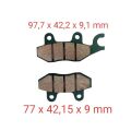 Atv Arora Fren Disk Balatası 9 Mm Çengelli Fa197