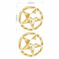 Skm Army Yıldız Kuru Kafa 13 X 13 Cm Gold Sticker 2 Li
