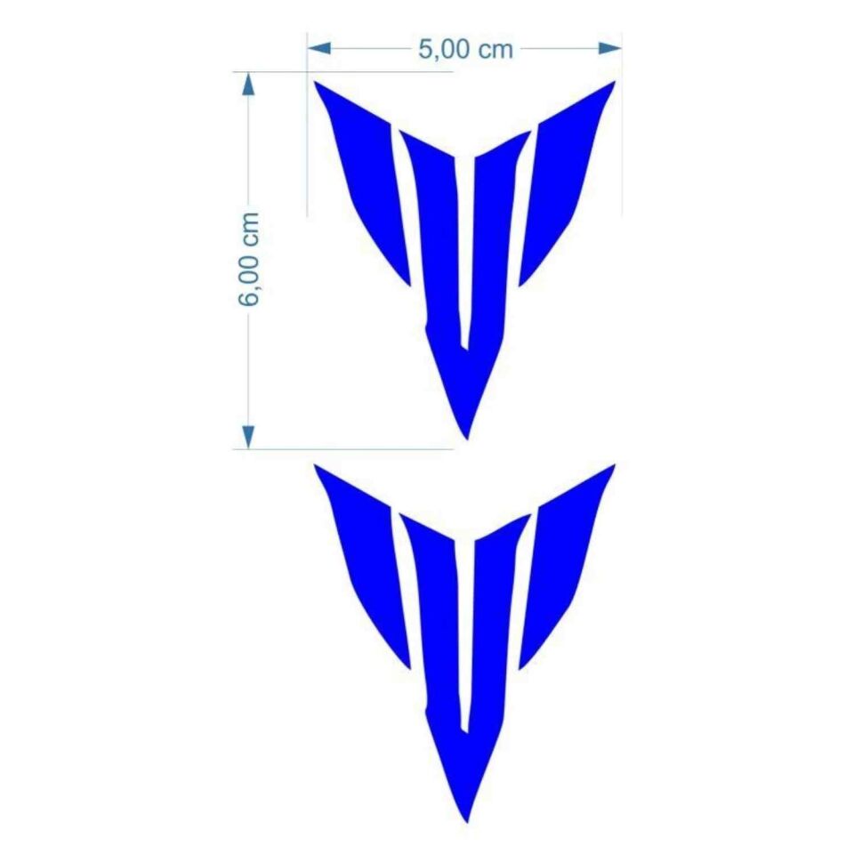 Yamaha Mt Logo 5 X 5 Cm Mavi Sticker 2 Li