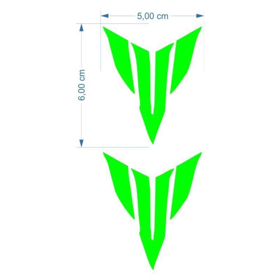 Yamaha Mt Logo 5 X 5 Cm Yeşil Sticker 2 Li