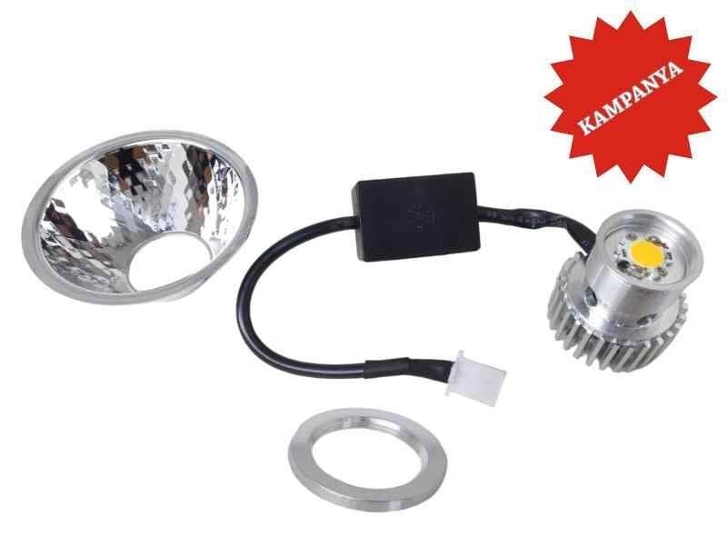 Far Ampülü Zenon Led (Floresan Parklı) Sarı Işık