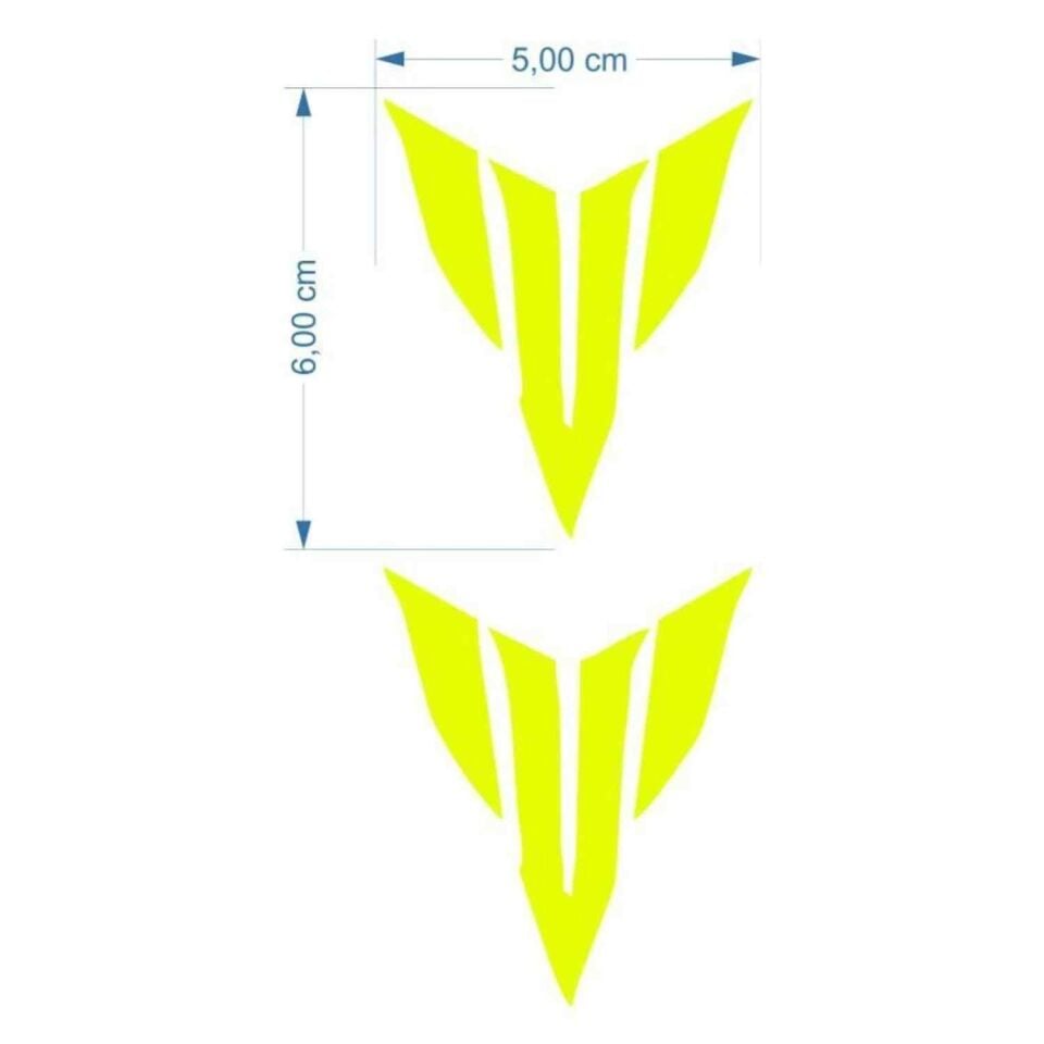 Yamaha Mt Logo 5 X 5 Cm Flo Sarı Sticker 2 Li