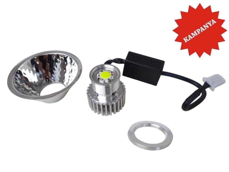 Far Ampülü Zenon Led (Floresan Parklı) Yeşil Işık