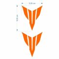 Yamaha Mt Logo 5 X 5 Cm Turuncu Sticker 2 Li