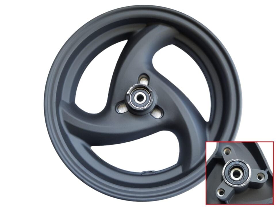 Scooter 50 Ön Jant 2.50-10 Siyah (Mil Çapı 10 Mm)