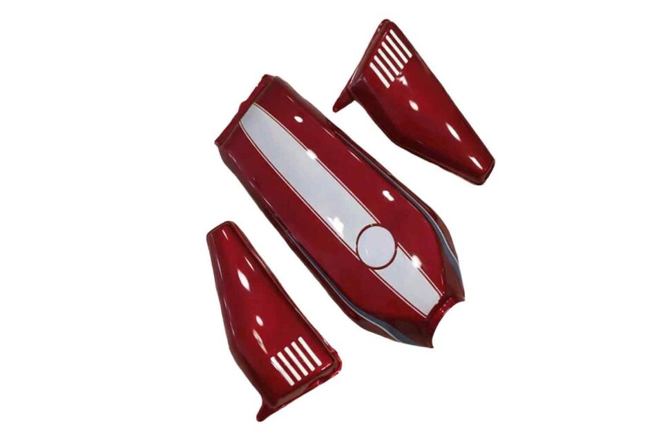 Benzin Deposu Kırmızı Kesik Yan Kapaklı-Cg