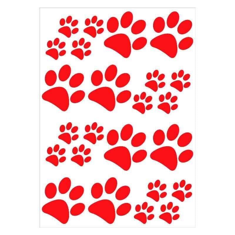 A4 Sticker 147 Tek Paket Çoklu Pati Kırmızı
