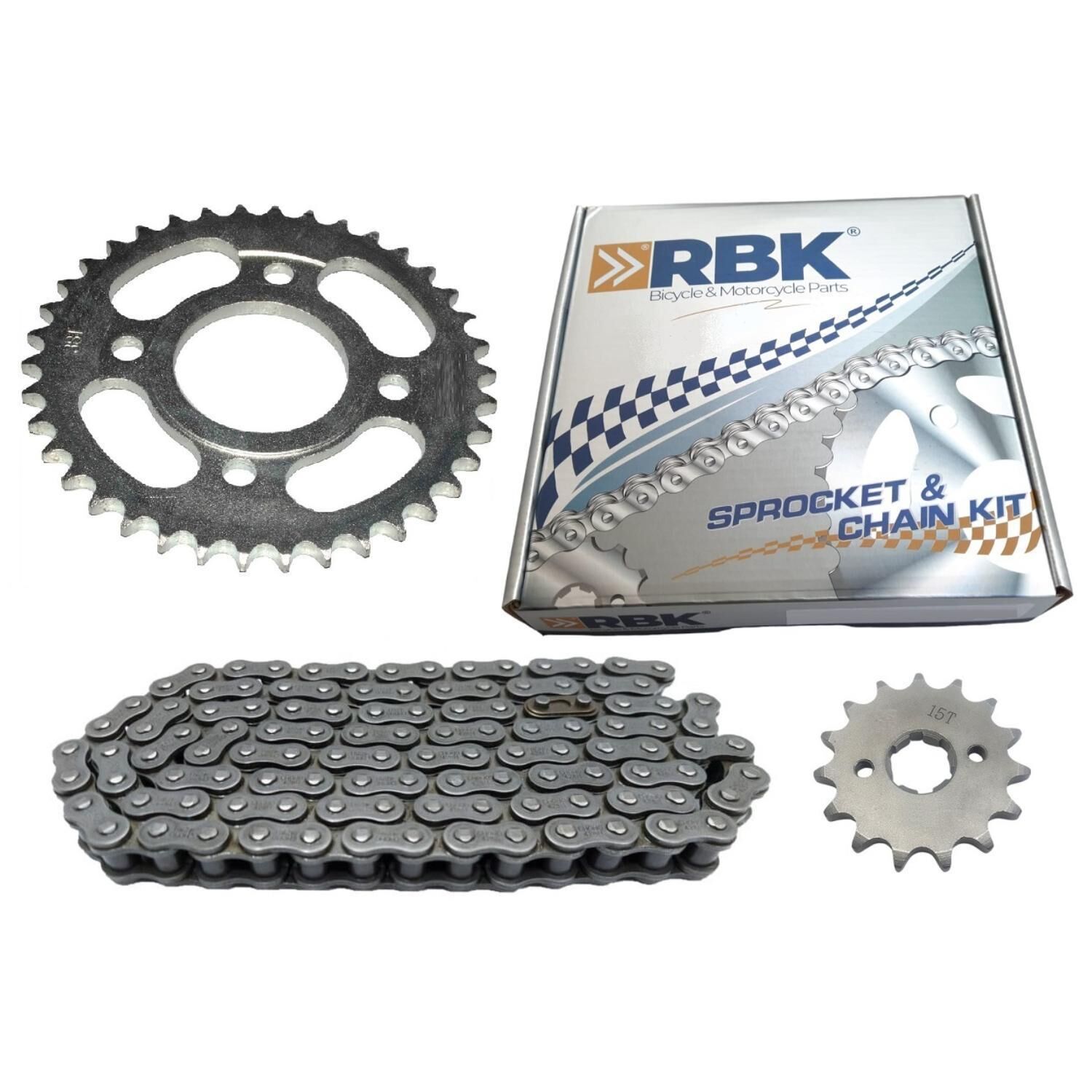 125Cg Model Ön-Arka Dişli Zincir Set 428 110L 38-15T Rbk