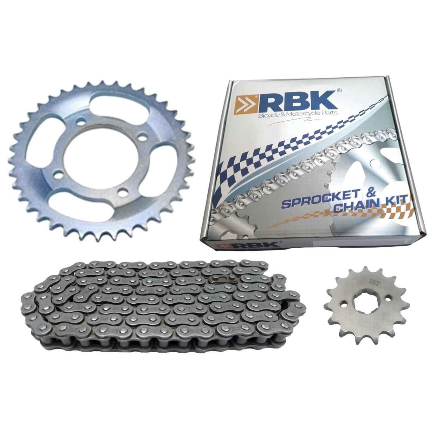 125Cg Cgl Kaplinli Ön-Arka Dişli Zincir Set Rbk 428 110L 38-15T