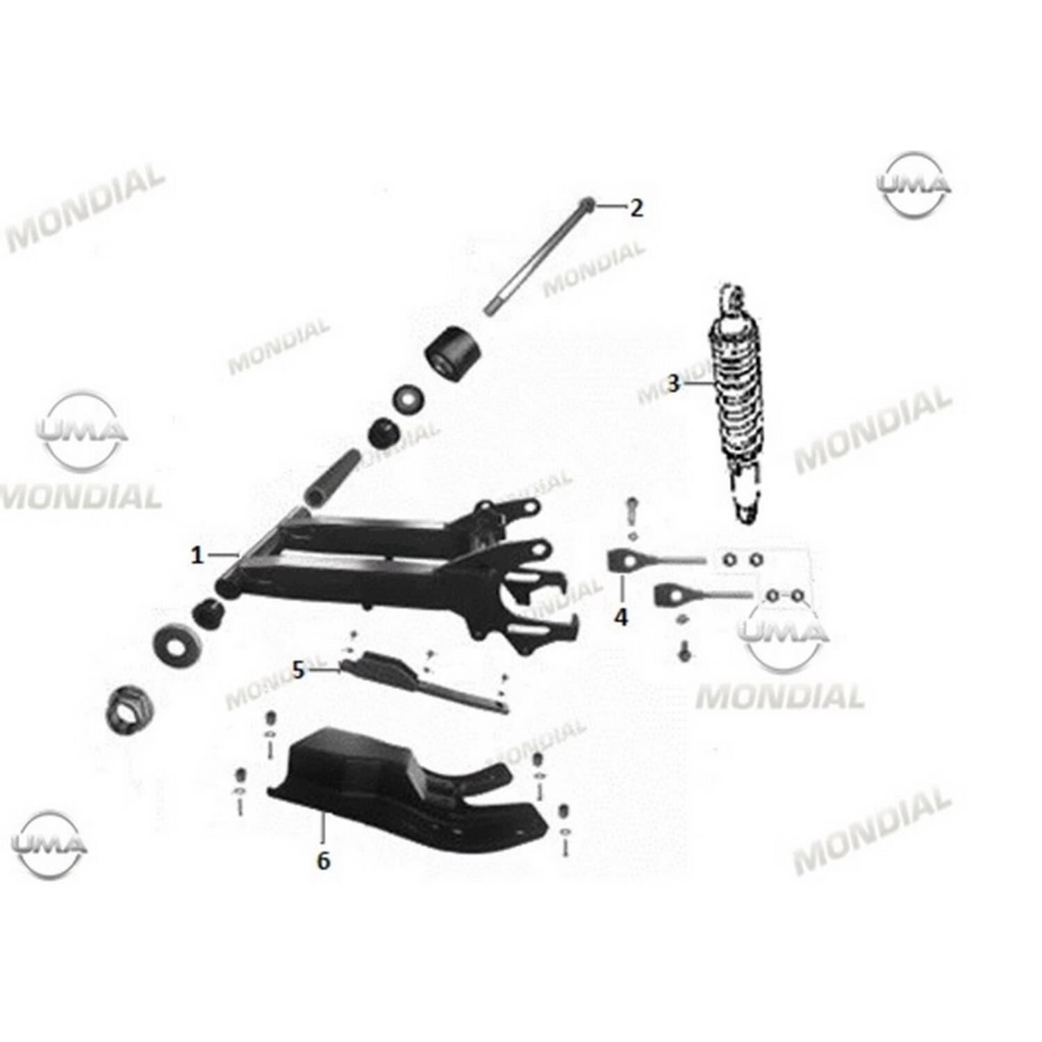 Atv Au200 Arka Aks Muhafazası Siyah Orj