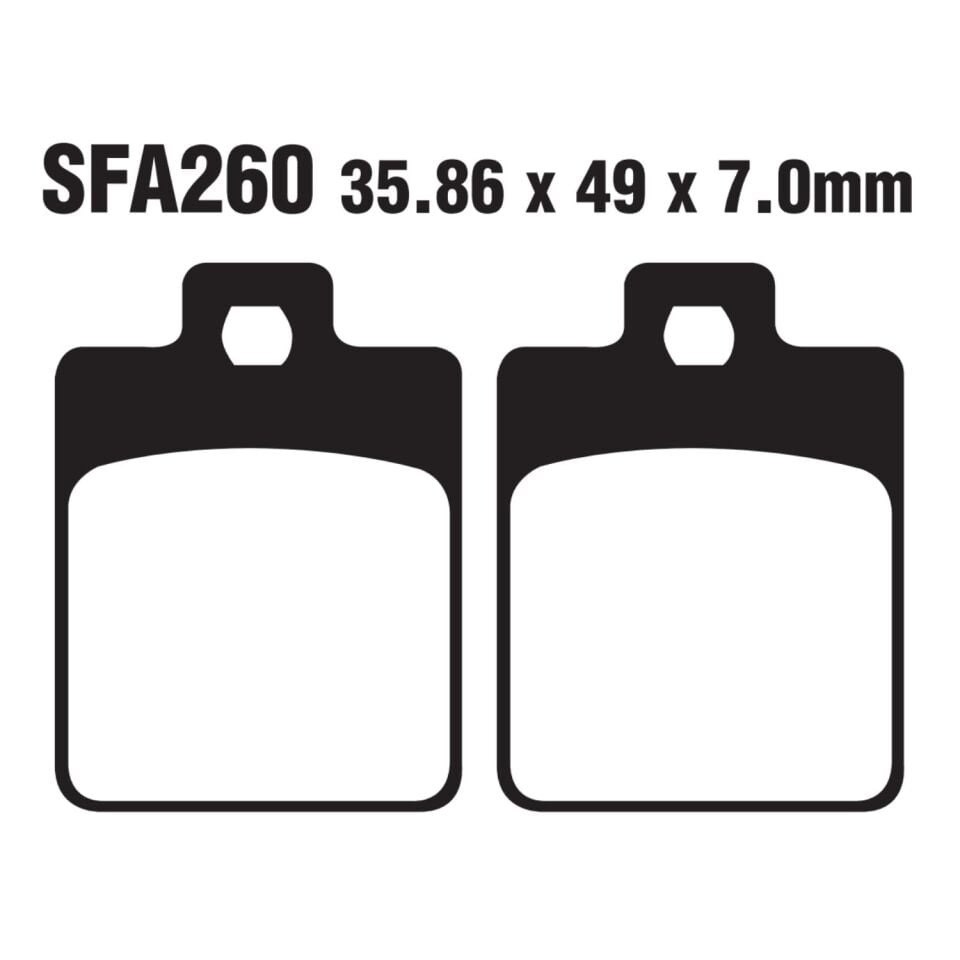 Atv Ön Fren Disk Balatası Kare Tek Delikli Sfa260