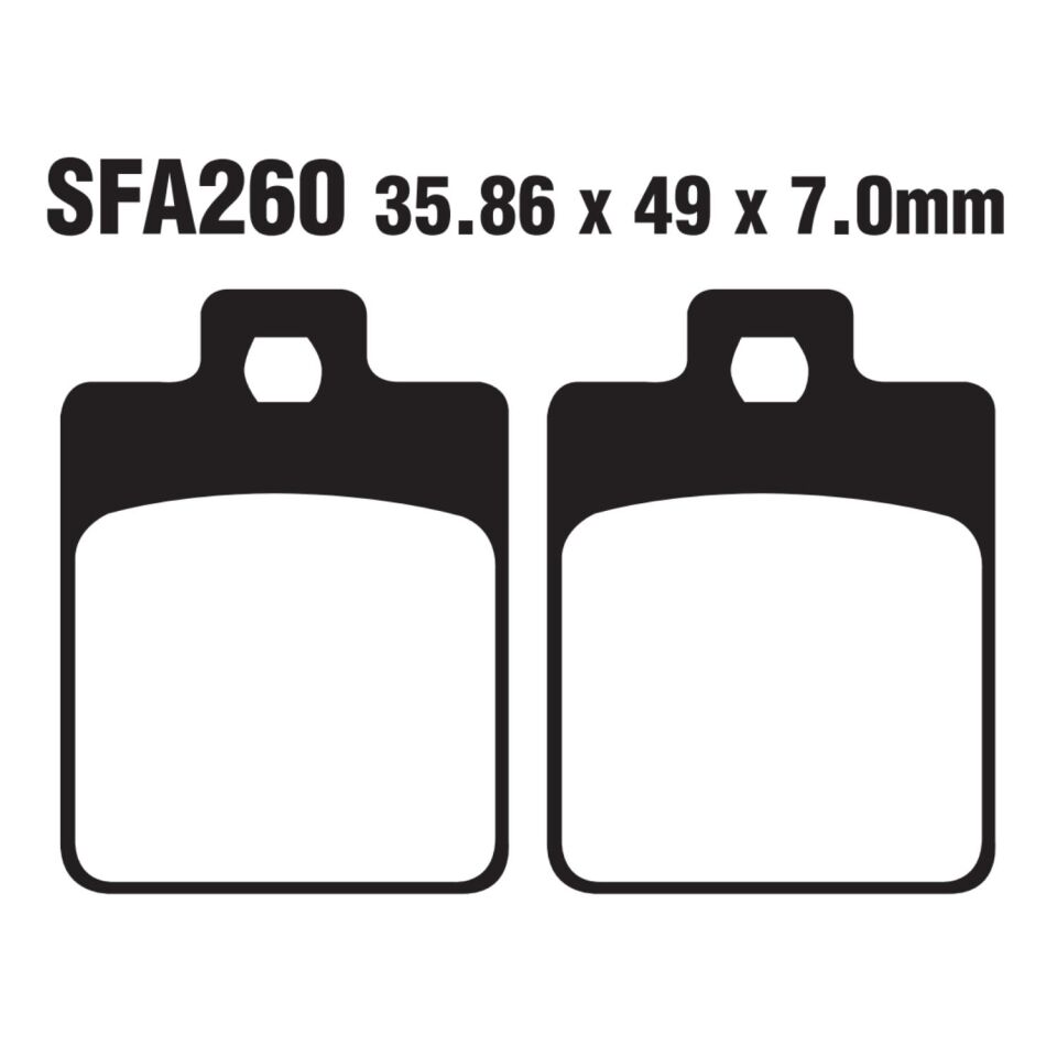 Atv Ön Fren Disk Balatası Kare Tek Delikli Sfa260