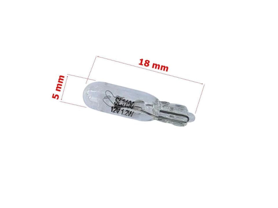12V 1,2 Dipsiz Gösterge Ampül T5 Küçük