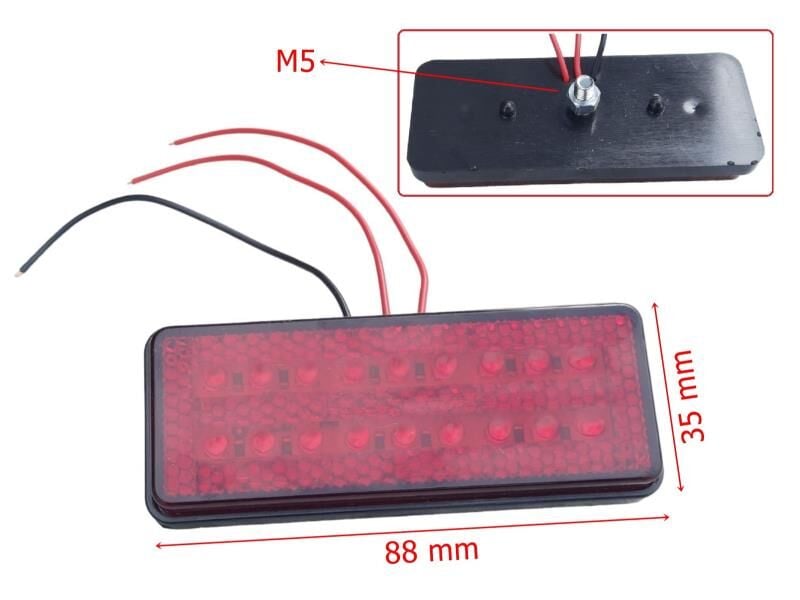 Çakar Reflektör 18 Ledli 2 Fonksiyonlu 12-24V (Adet)