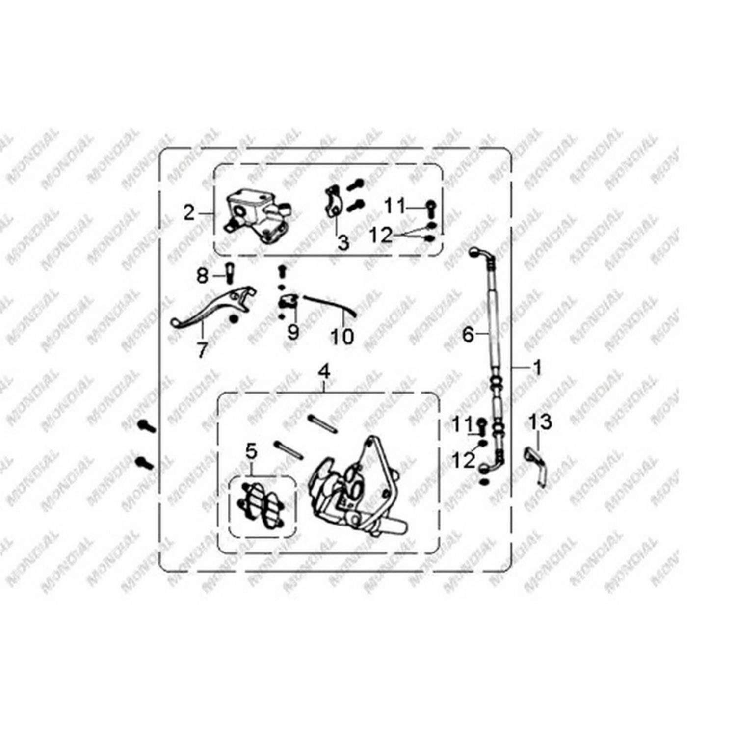 Mondial 100Rt - Rt Akık Ön Fren Sistemi Komple Orj