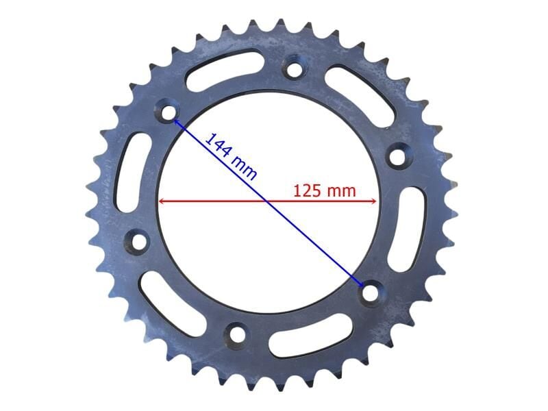 Cf Moto Apachi Arka Dişli 520-40T İç 125 Mm 6 Delikli Ind Öm